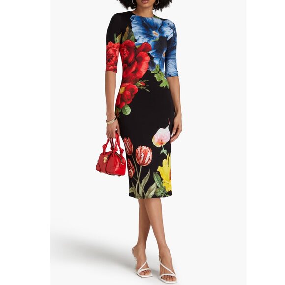 ALICE + OLIVIA DELORA MIDI DRESS SIZE XS/S NEW - Picture 8 of 9